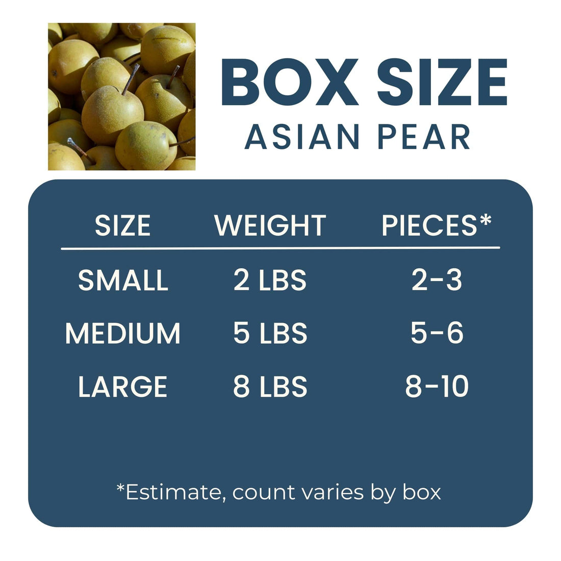 Asian Pear Good Hill Farms Fruit: Asian Pear