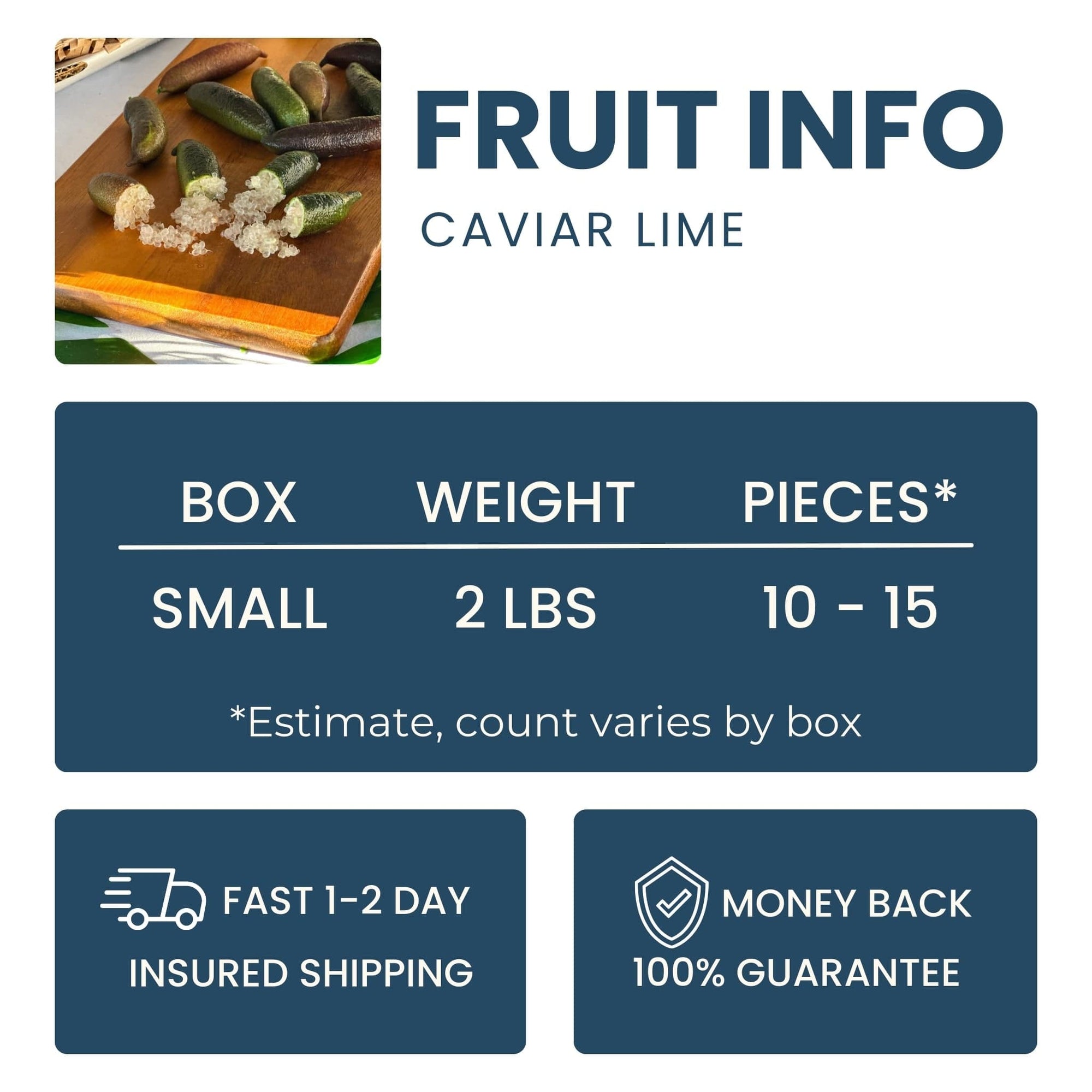 Caviar Lime Good Hill Farms Fruit: Lime, Caviar