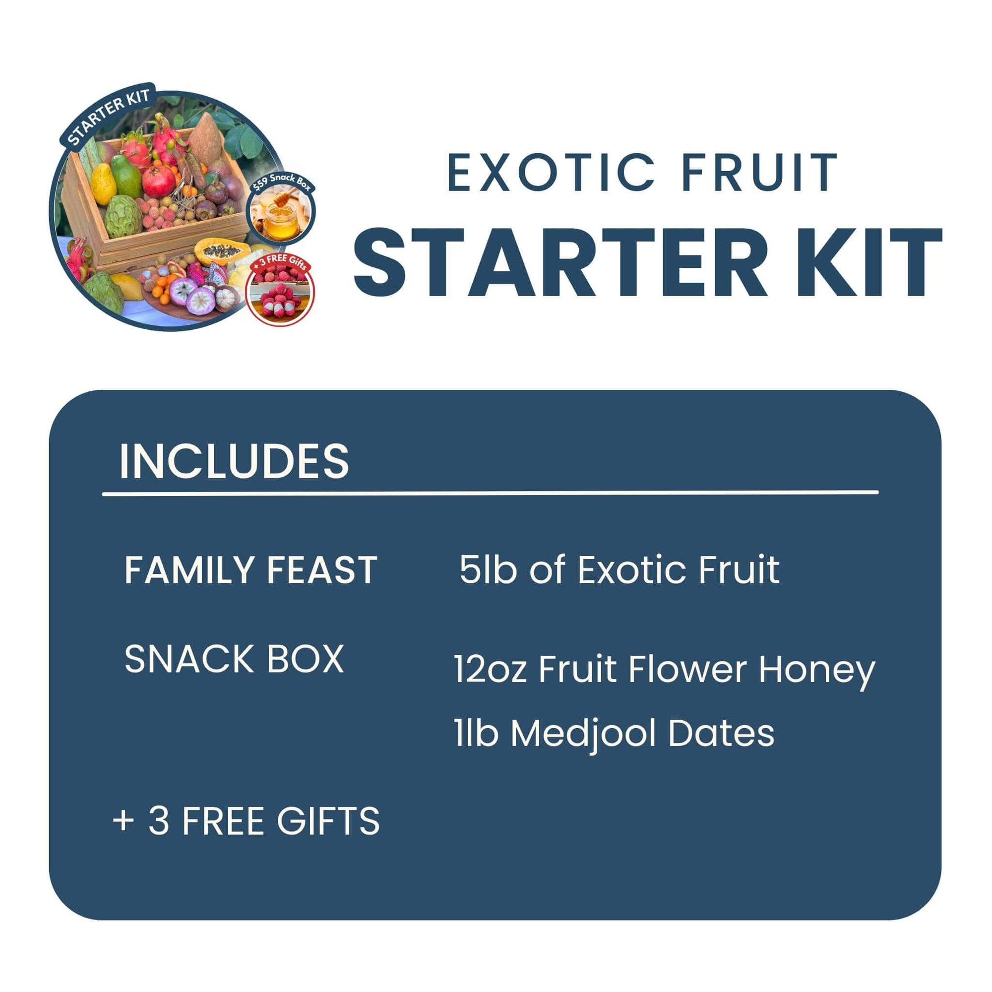 Exotic Fruit Starter Kit Good Hill Farms Mix Box: Bundle, Family Feast