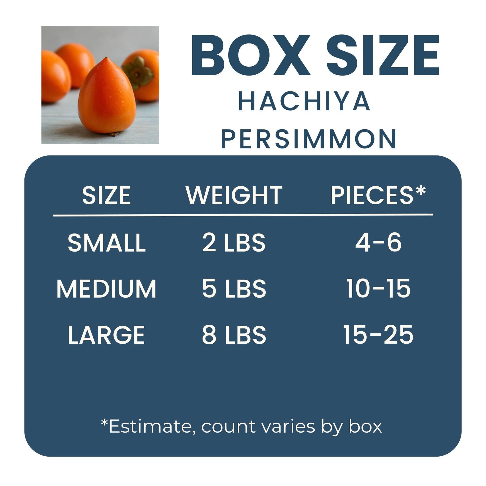 Hachiya Persimmon Good Hill Farms Fruit: Persimmon, Hachiya