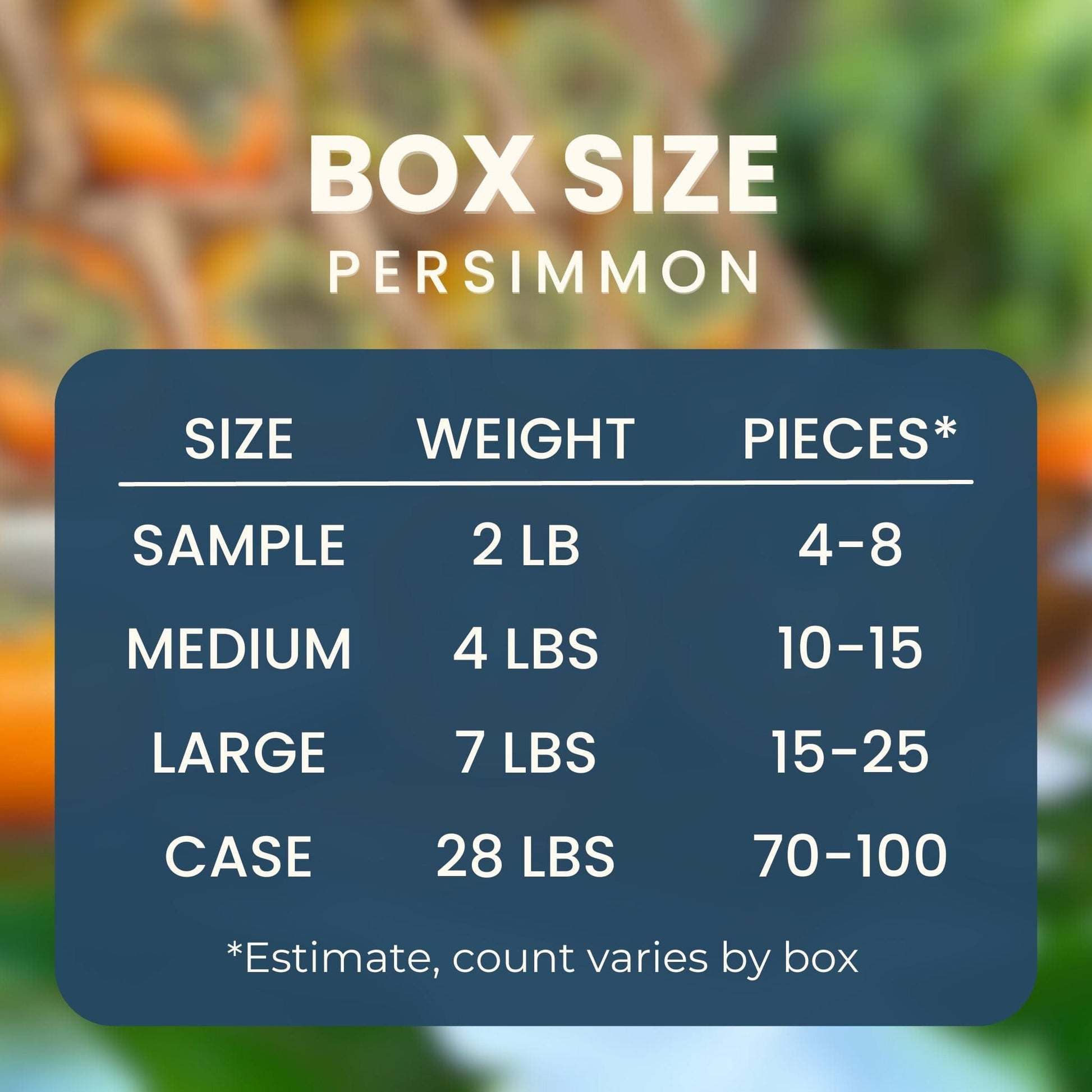 box sizes