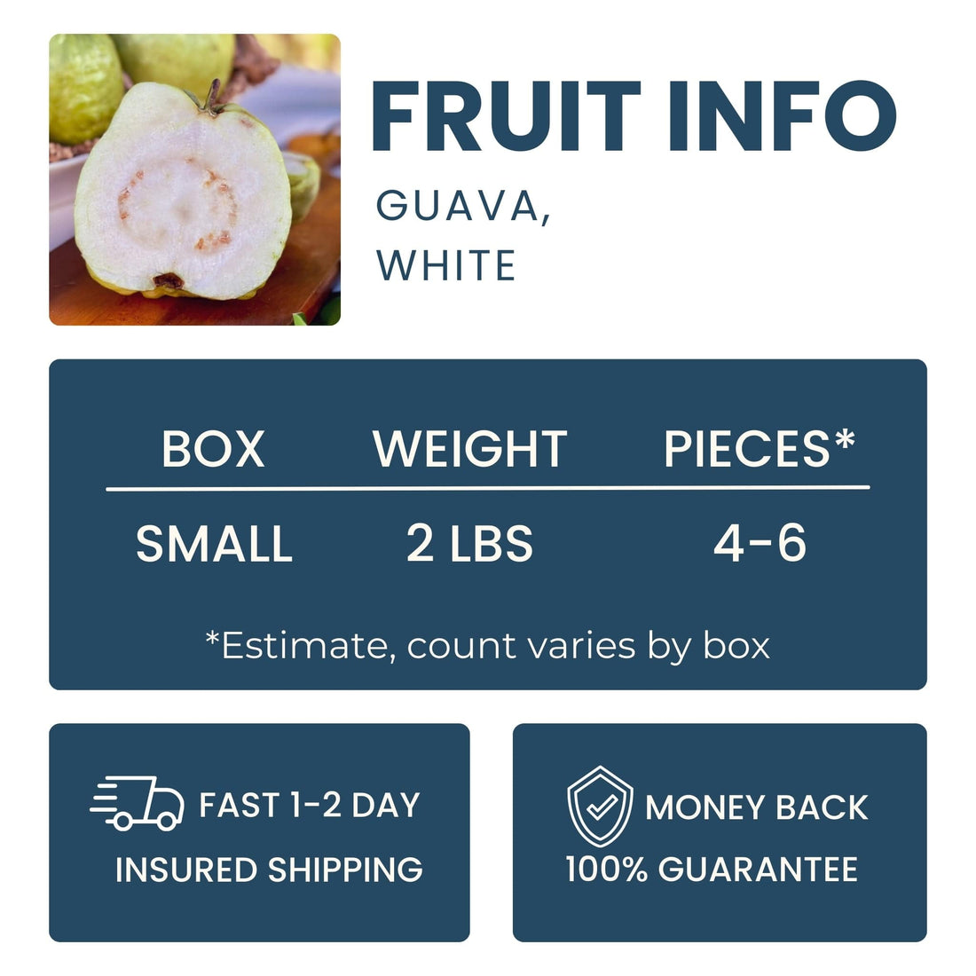 Asian White Guava Good Hill Farms Fruit: Guava, Thai White