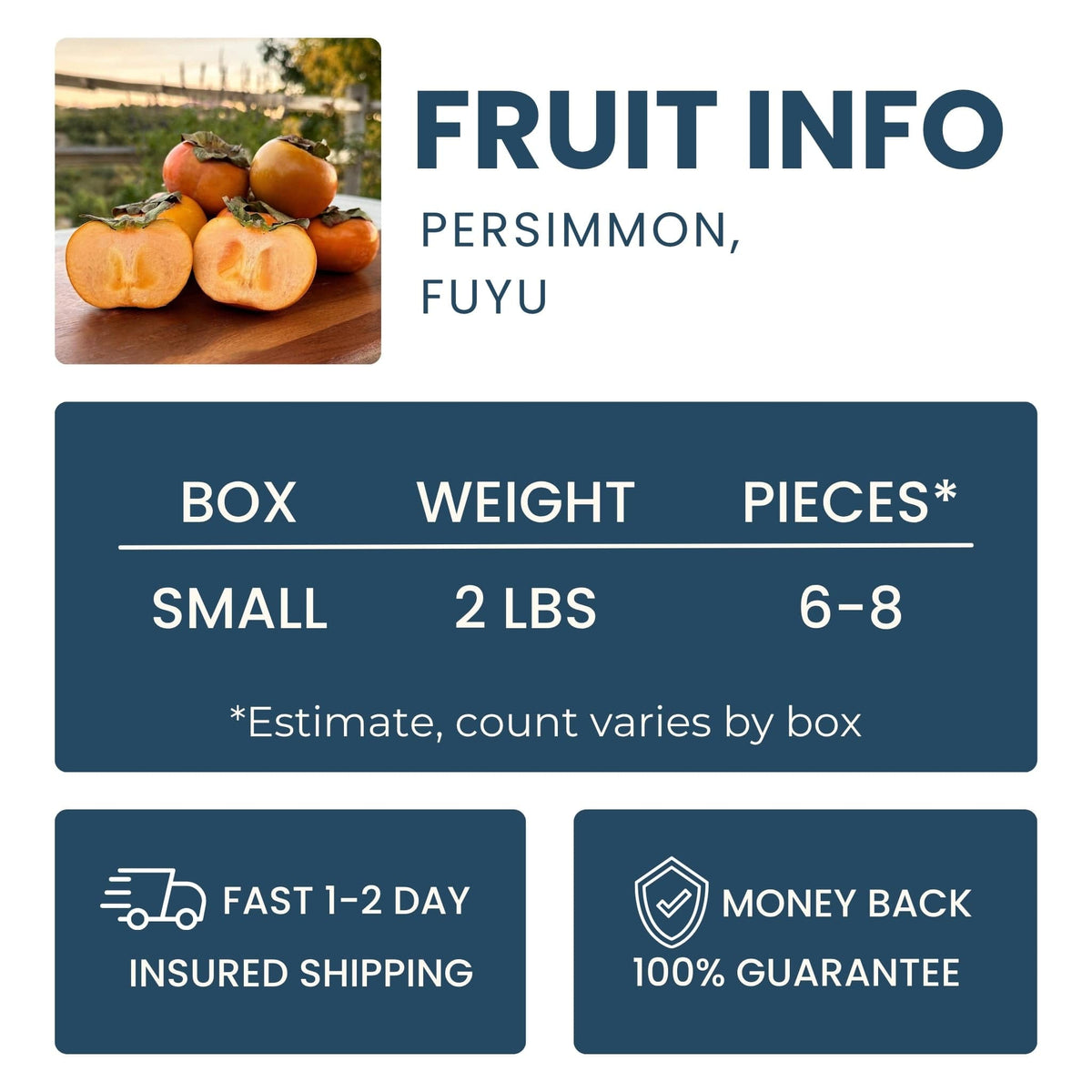 Fuyu Persimmon Good Hill Farms Fruit: Persimmon, Fuyu