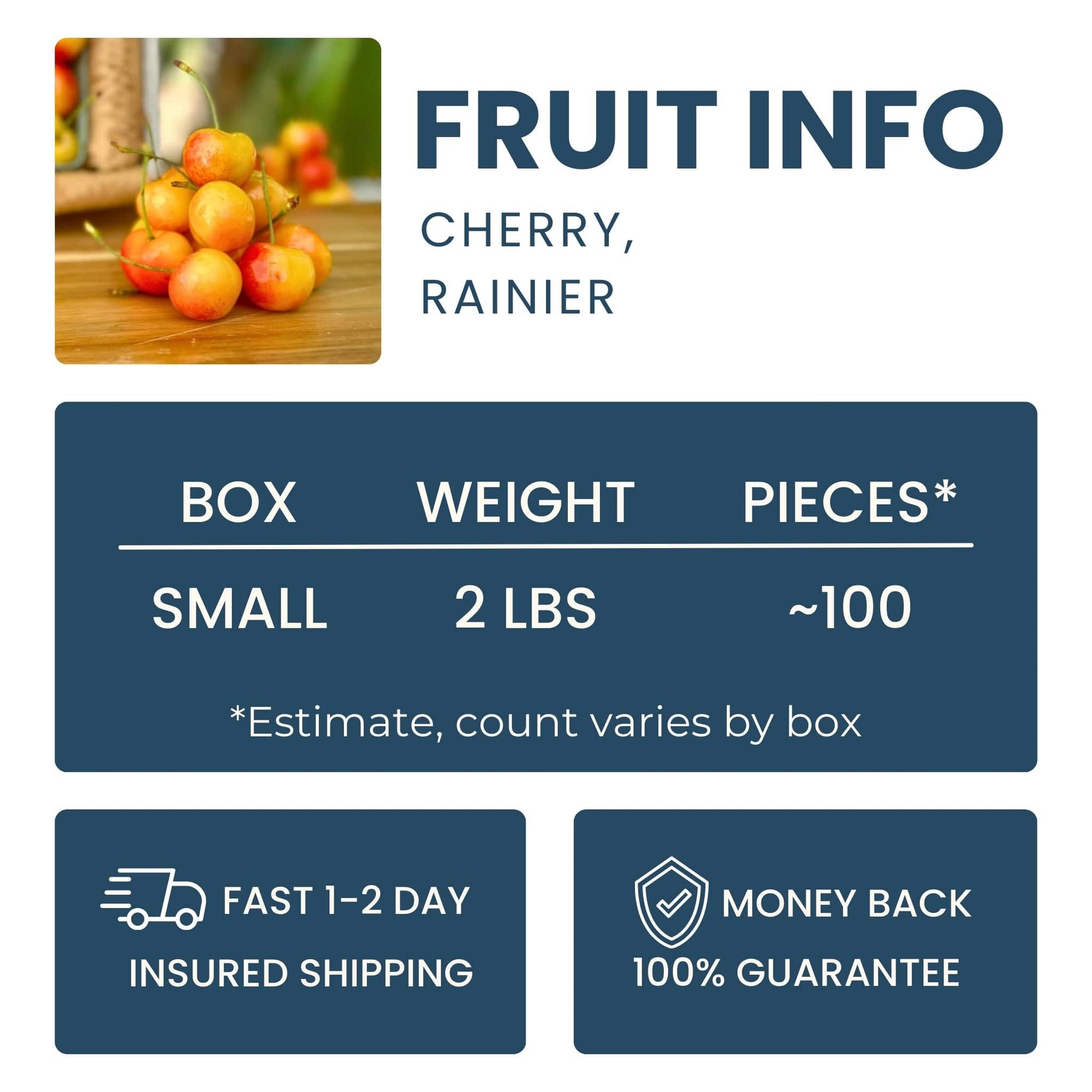 Rainier Cherry Good Hill Farms Fruit: Cherry, Yellow