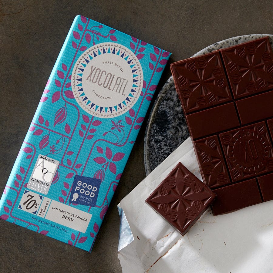 San Martin De Pangoa, Peru 70% Dark Chocolate Bar Xocolatl Small Batch Chocolate Single Origin Bars