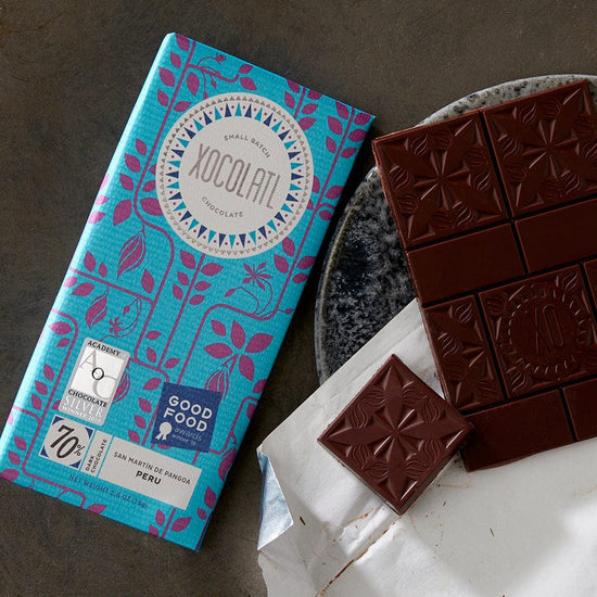 San Martin De Pangoa, Peru 70% Dark Chocolate Bar Xocolatl Small Batch Chocolate Single Origin Bars