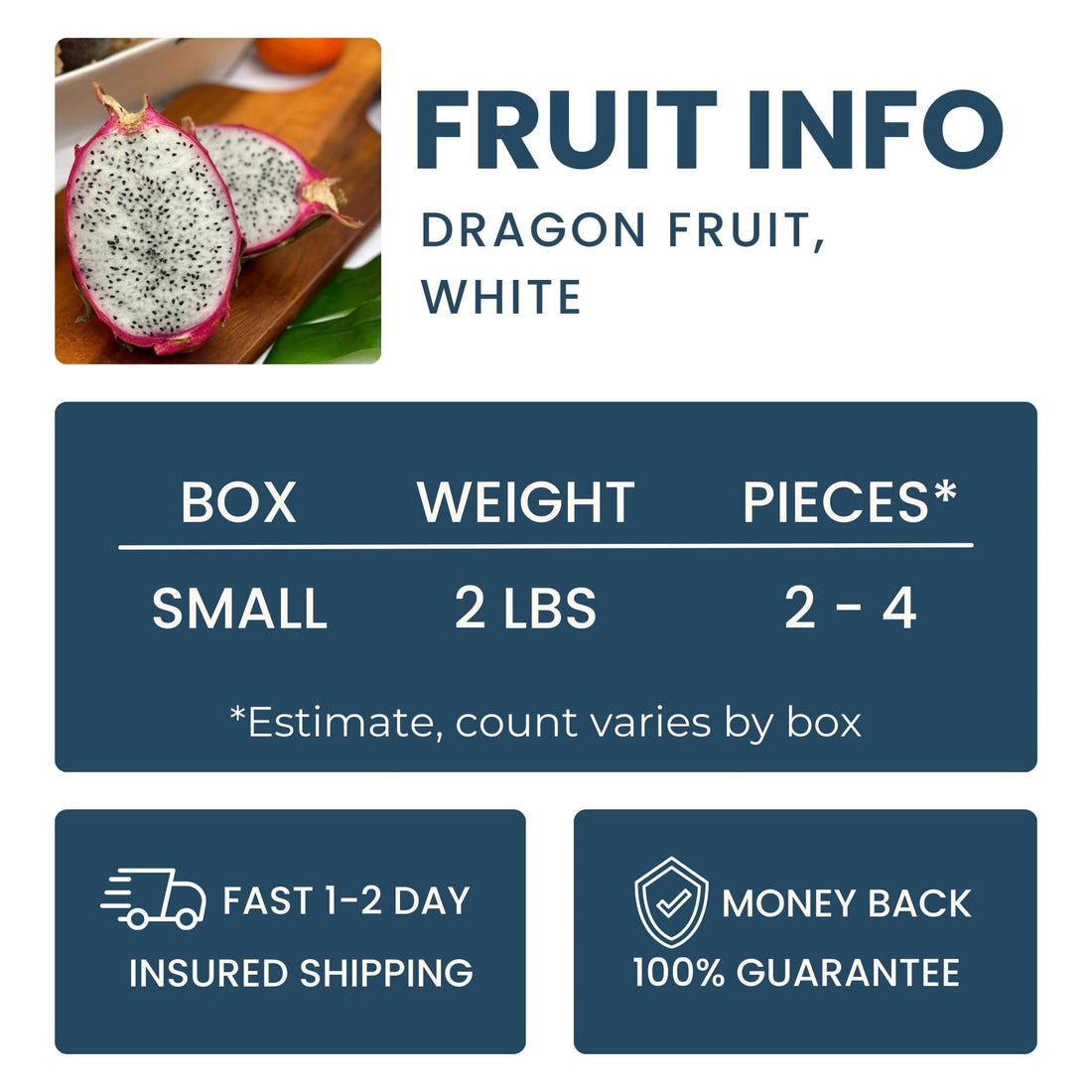 White Dragon Fruit Good Hill Farms Fruit: Dragon Fruit, White