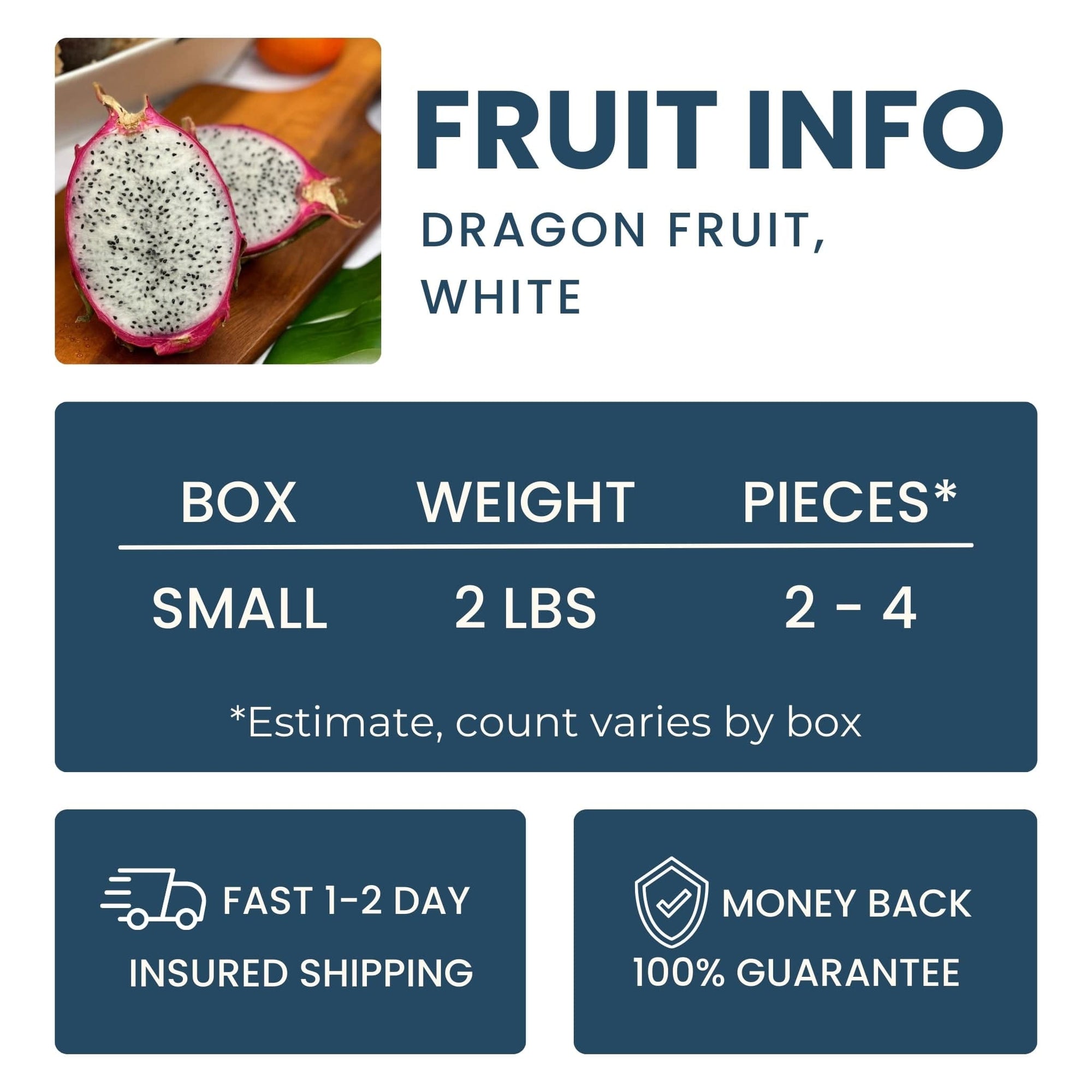 White Dragon Fruit Good Hill Farms Fruit: Dragon Fruit, White